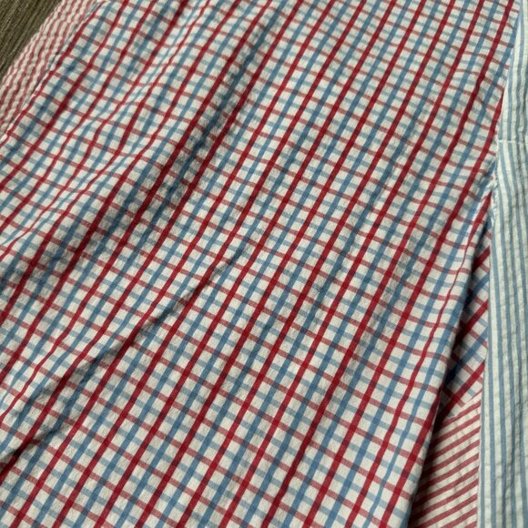 Vineyard Vines Mens Seersucker Shorts Size 32 NEW Party Breaker Patchwork Check - Picture 2 of 6